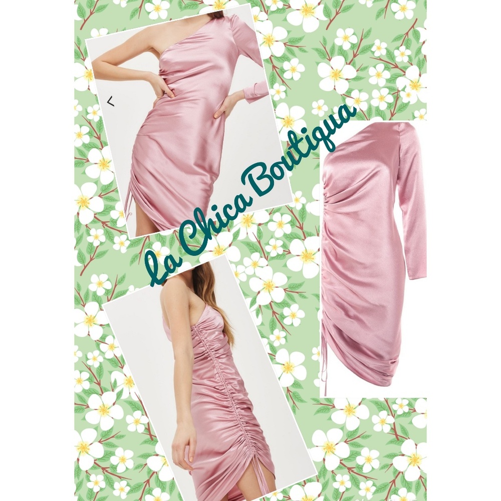 TOPSHOP One Shoulder Ruched Dress